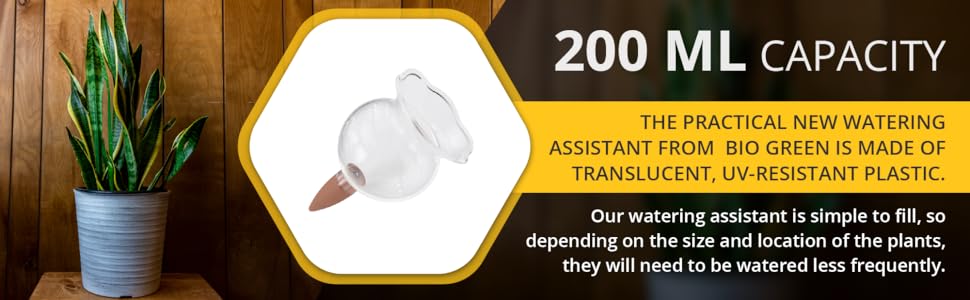 Biogreen Hydro Bloom Self-Watering Globe – Eco-Friendly Plant Care Solution, 200ml Capacity