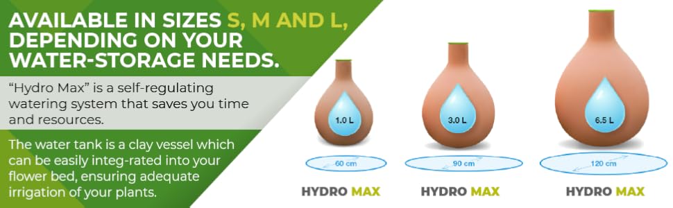 Hydro Max Watering Vessel by Biogreen – Self-Regulating Plant Watering System for Efficient Irrigation