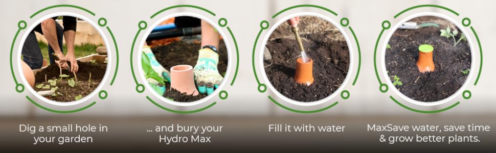 Hydro Max Watering Vessel by Biogreen – Self-Regulating Plant Watering System for Efficient Irrigation