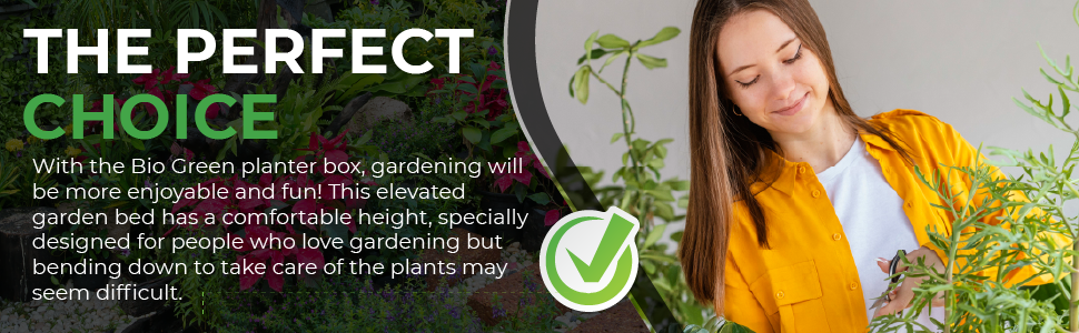 Biogreen Freising Metal Raised Bed – Galvanized Steel Planter Box for Patio & Balcony Gardening