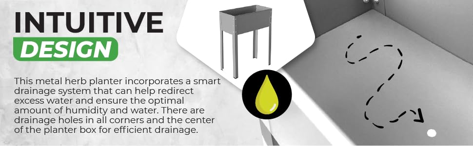 Biogreen Freising Metal Raised Bed – Galvanized Steel Planter Box for Patio & Balcony Gardening