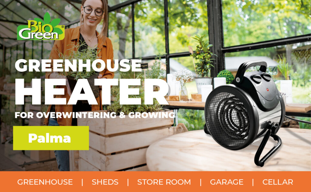 Bio Green Palma 2kW Greenhouse Heater with Thermostat | Efficient & Splash-Proof