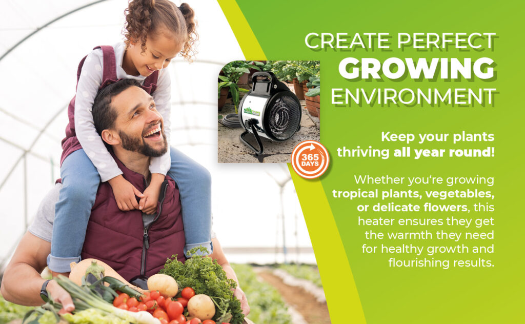 Bio Green Palma 2kW Greenhouse Heater with Thermostat | Efficient & Splash-Proof