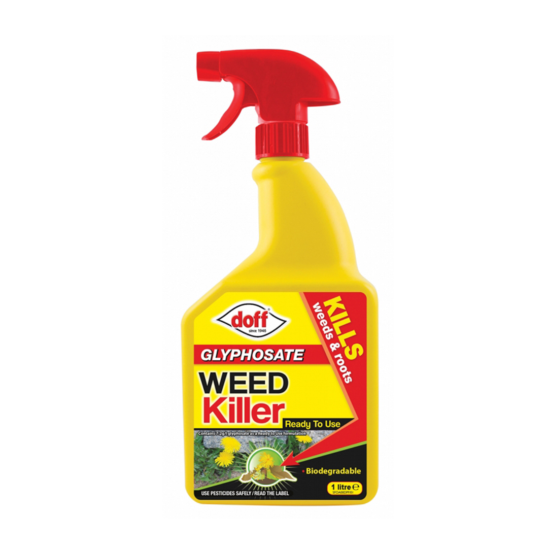 Doff Advanced Weedkiller Ready To Use 1L glyphosate weed spray bottle