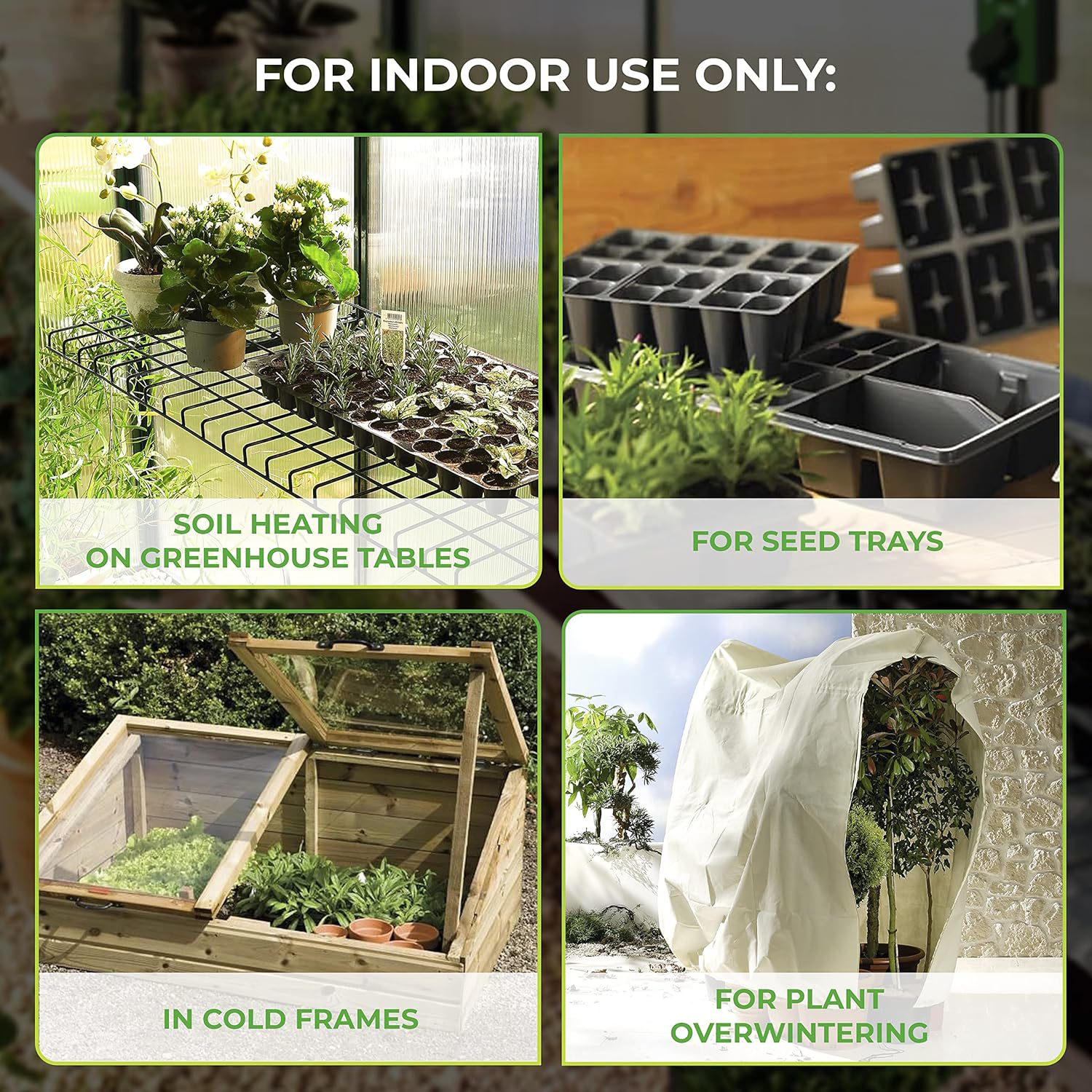 Bio Green Sahara Aluminium Heatmat for indoor use, perfect for soil heating on greenhouse tables, seed trays, cold frames, and plant overwintering.
