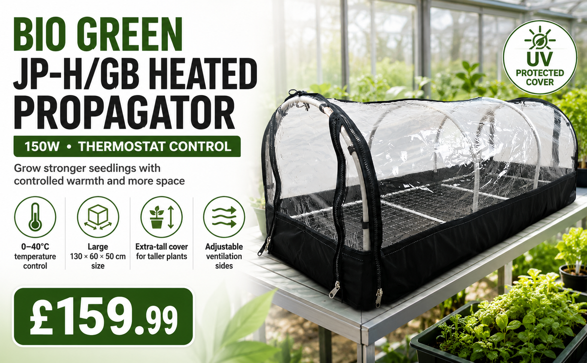 Bio Green JP-H/GB Heated Propagator with Thermostat – 150W