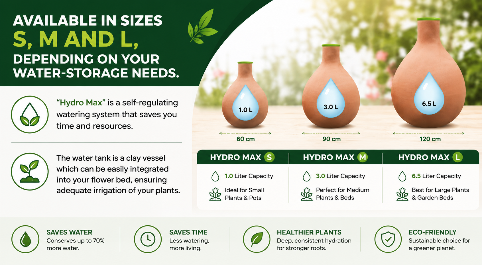 Biogreen Hydro Max Olla Watering System – Self-Regulating