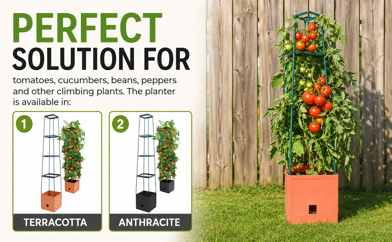 Biogreen Maxitom Tomato Planter with Support – 16L