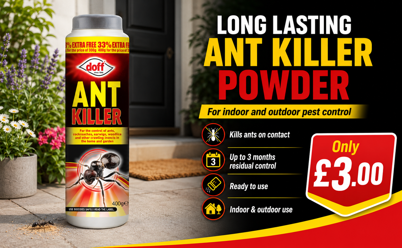 Doff Ant Killer Powder 400g – Long Lasting Pest Control