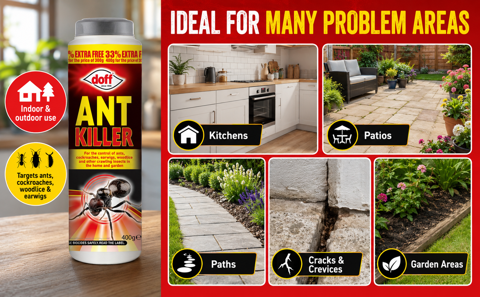 Doff Ant Killer Powder 400g – Long Lasting Pest Control