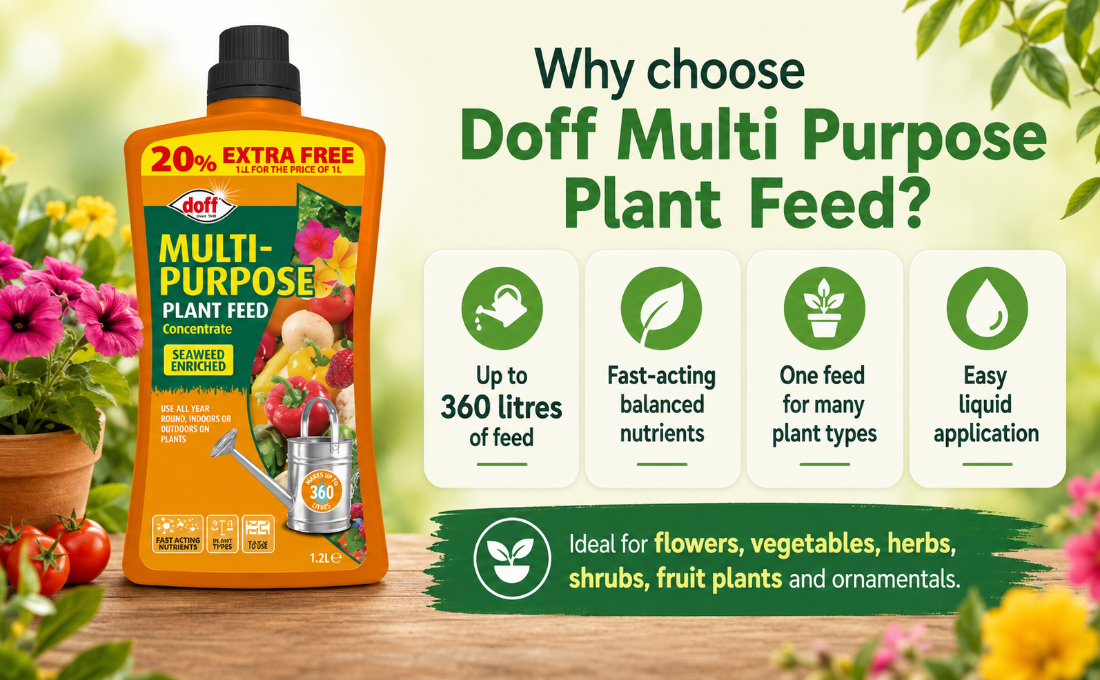 Doff Multi Purpose Plant Feed 1.2L – 360L Concentrate