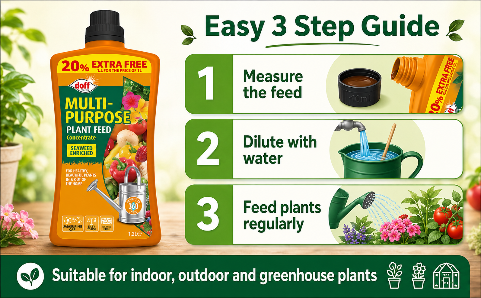 Doff Multi Purpose Plant Feed 1.2L – 360L Concentrate