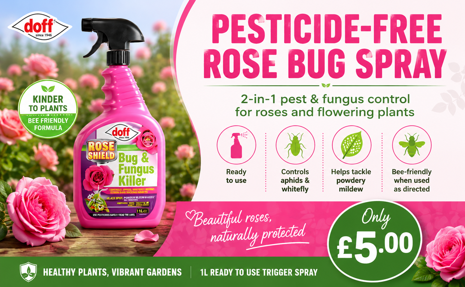 Doff Rose Bug Spray 1L – Pesticide Free Protection