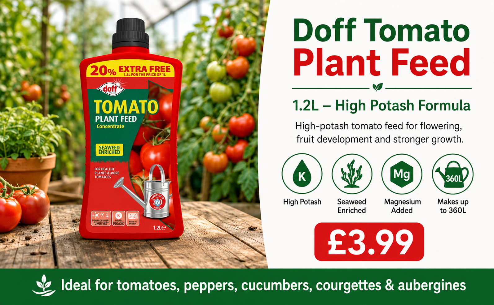 Doff Tomato Plant Feed 1.2L – High Potash Formula