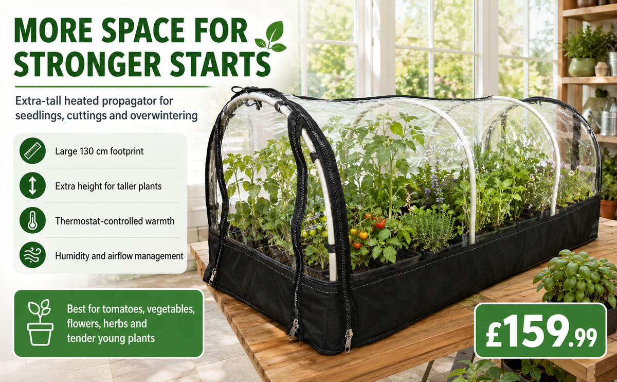 Bio Green JP-H/GB Heated Propagator with Thermostat – 150W