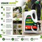 How to use WeedClear 7.2 Ready to Use Weedkiller 4L with power sprayer for effective weed control on patios and driveways