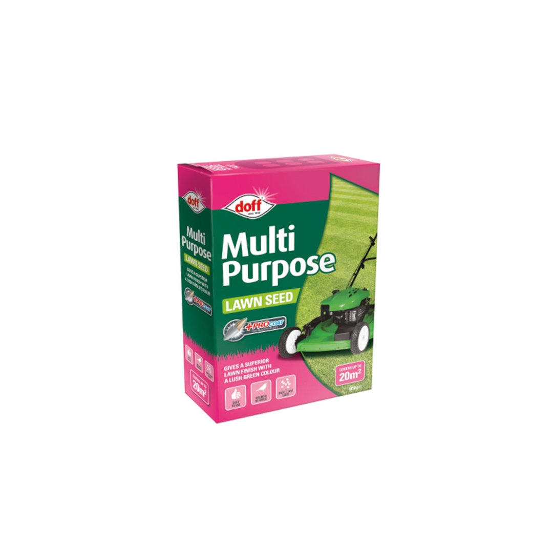 Doff Multipurpose Lawn Seed Procoat 500g fast growing grass seed
