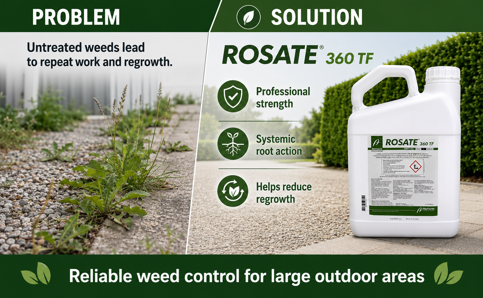 Rosate Glyphosate Weed Killer 5L – Professional Strength