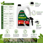 WeedClear 7.2 Ready to Use Weedkiller 4L product specifications with leak-proof cap, handle and power trigger sprayer